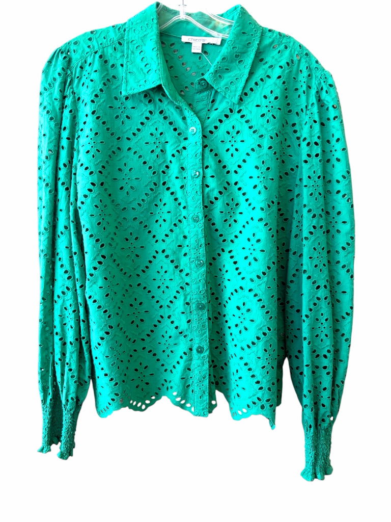 CHICO'S Size large BLOUSE W
