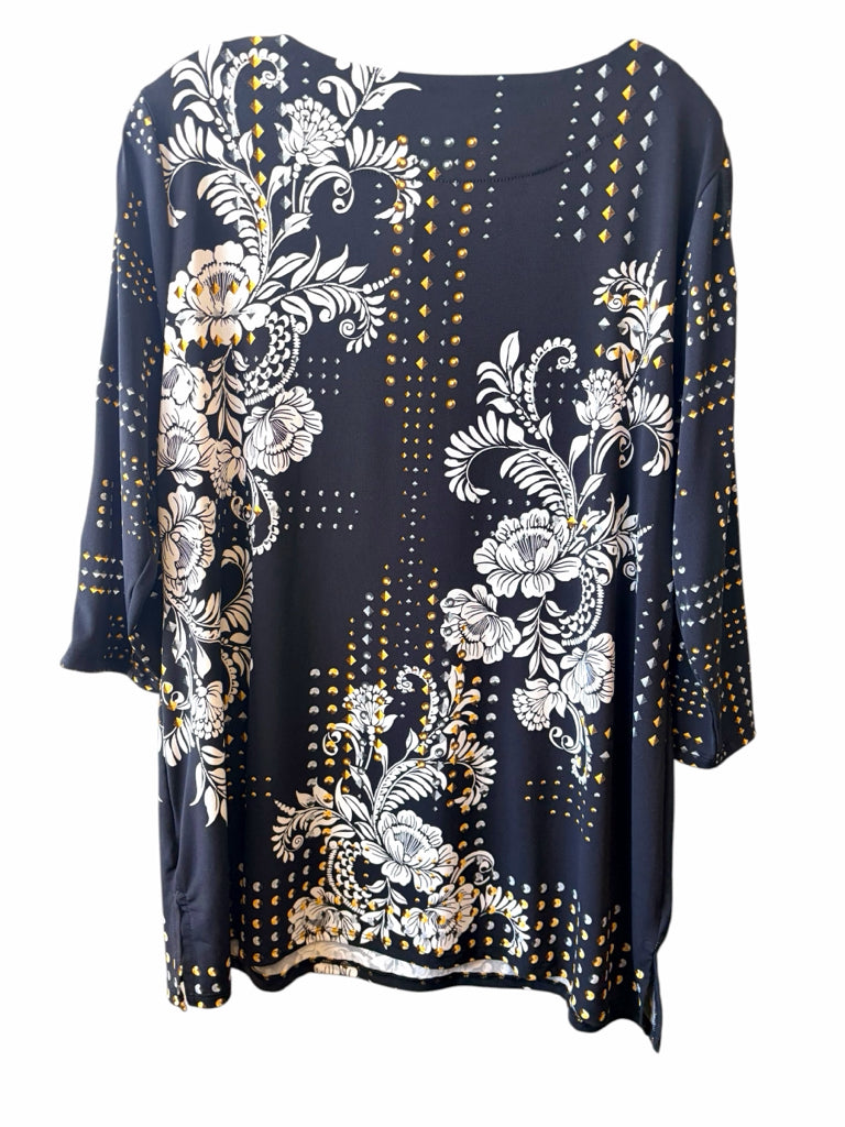 JM COLLECTION Size large TOP  W
